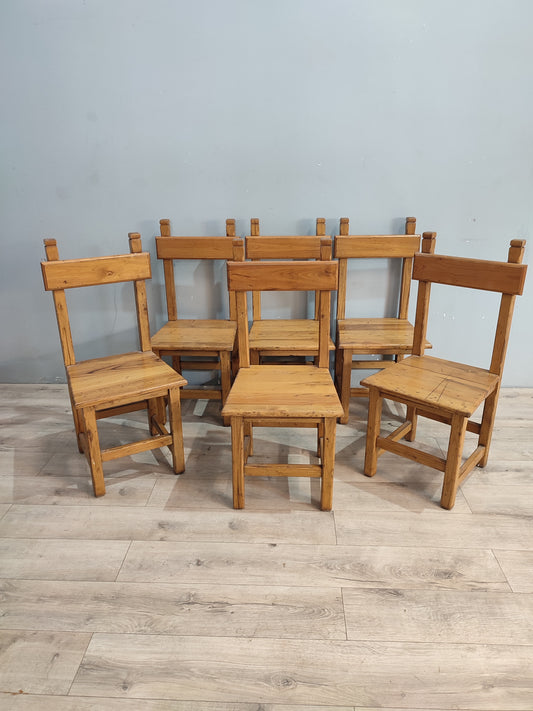 72315 Set n 6 sedie in legno di castagno
