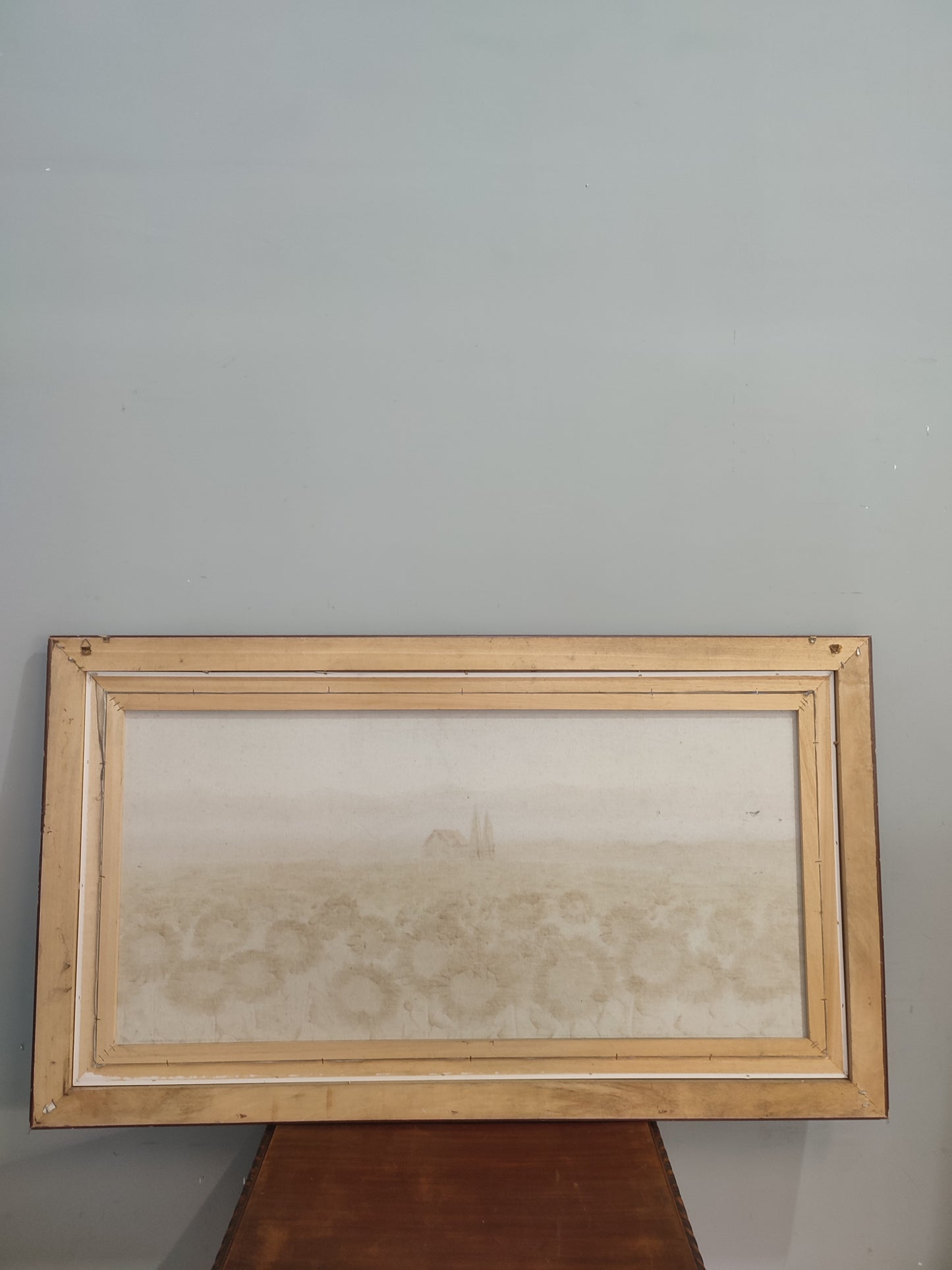 72558 Quadro girasoli con cornice oro