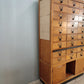 72747 Mobile archivio schedario vintage in legno, anni '30/'40