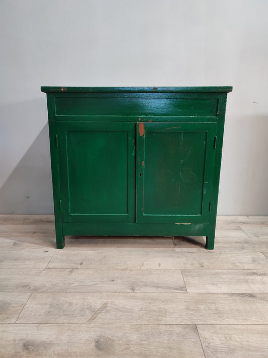 74010 Madia verde in legno con interno bianco