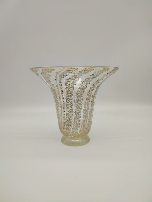 73724 Vaso in vetro di Murano con sfumature oro