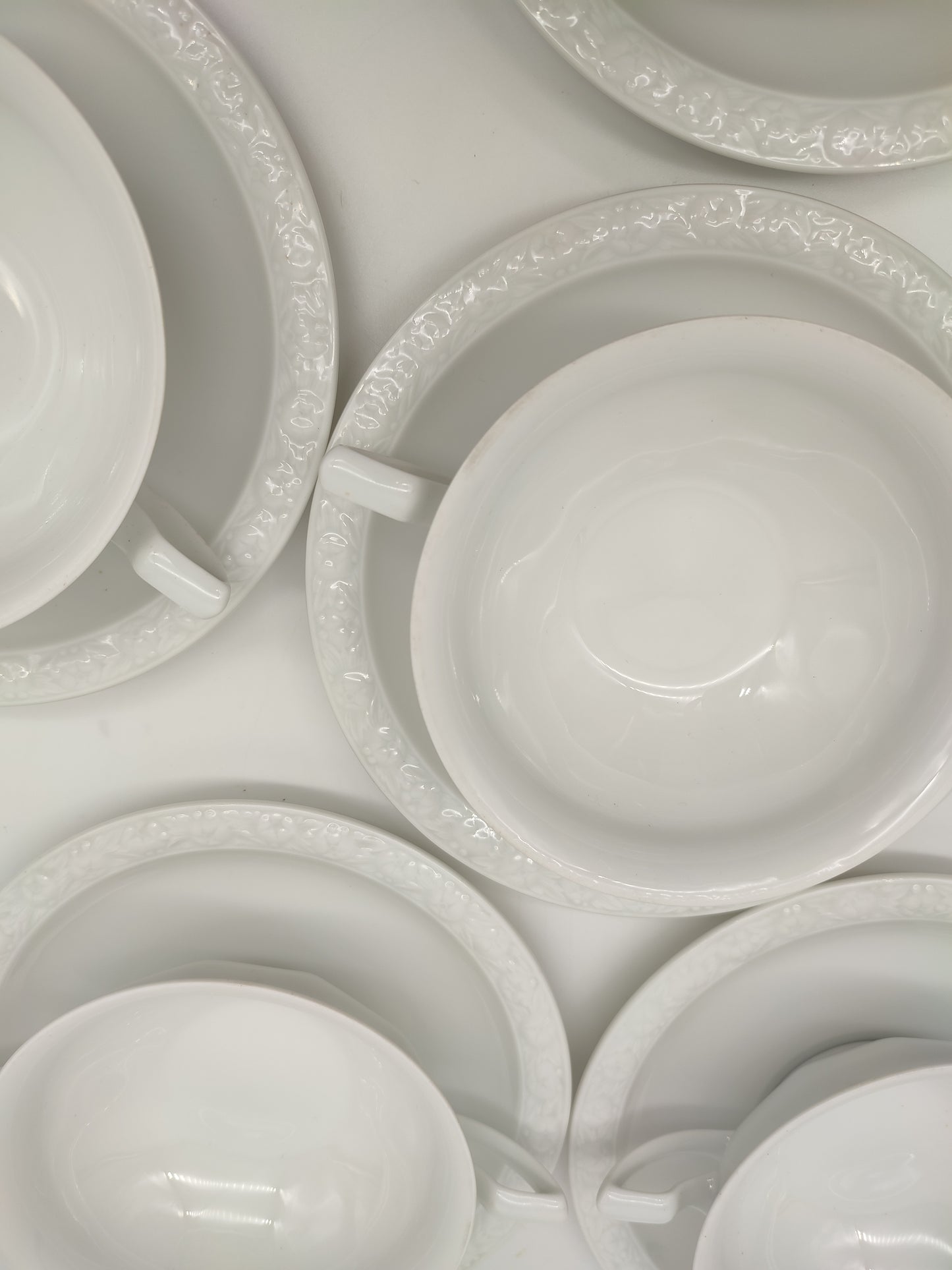 74121 Servizio da consommé per 6 persone in ceramica bianca Rosenthal