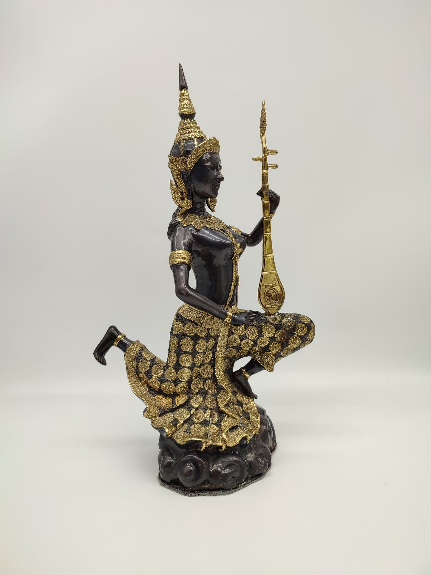 74343 Statua thailandese in bronzo guardia del tempio