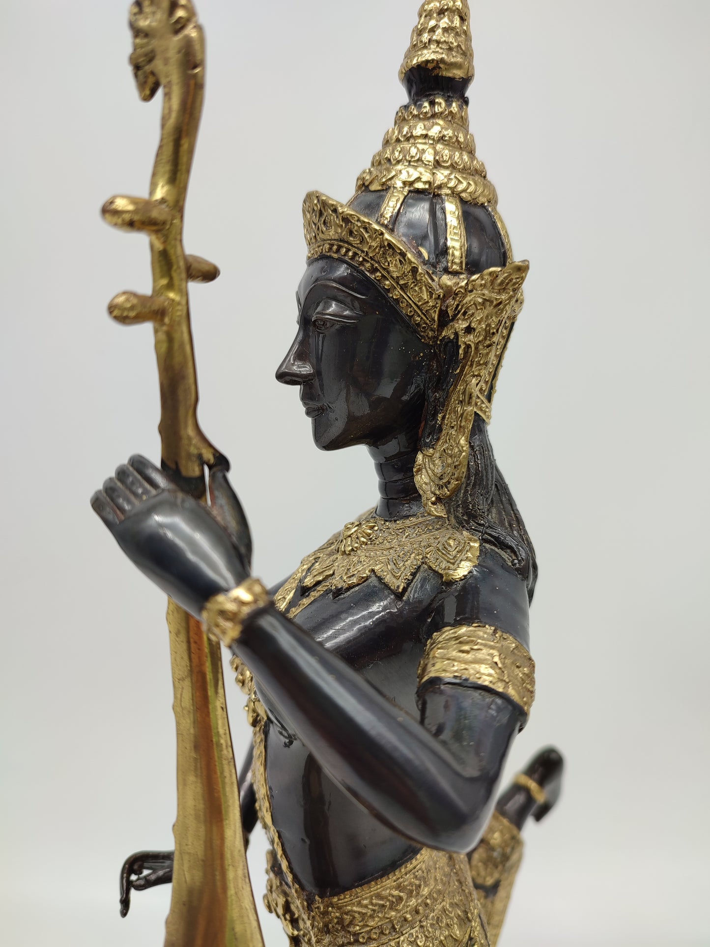 74343 Statua thailandese in bronzo guardia del tempio