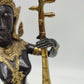 74343 Statua thailandese in bronzo guardia del tempio