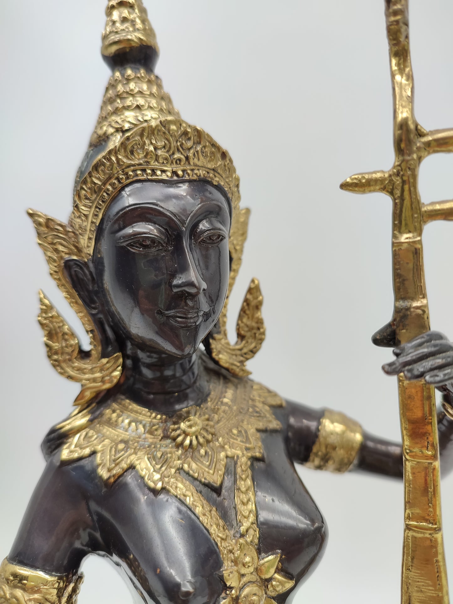 74343 Statua thailandese in bronzo guardia del tempio