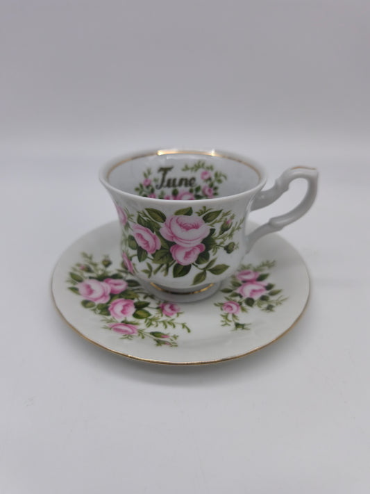 75069 Tazza in porcellana Covent Garden, Flower of the month collection, June