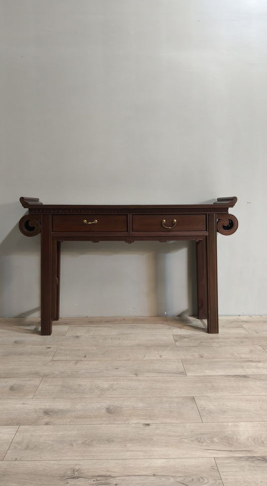 75750 Console cinese in legno con due cassetti