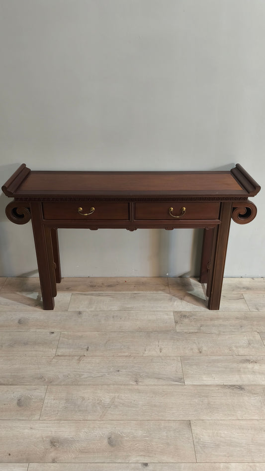 75750 Console cinese in legno con due cassetti