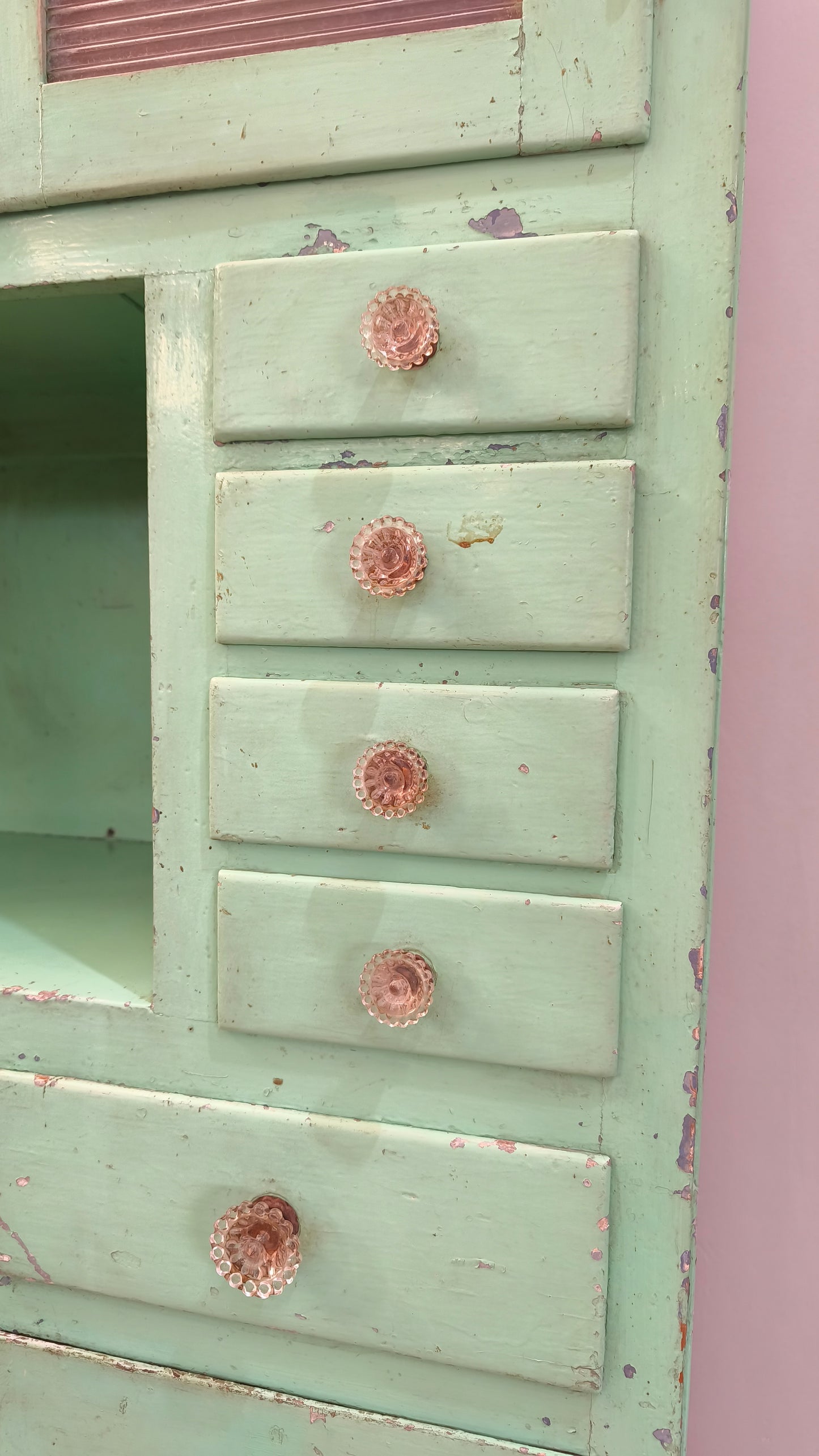 76857 Credenza verde anni '50