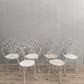 Set n 6 sedie bianche in ferro