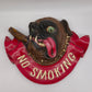 77081 Decorazione da muro bull dog no smoking