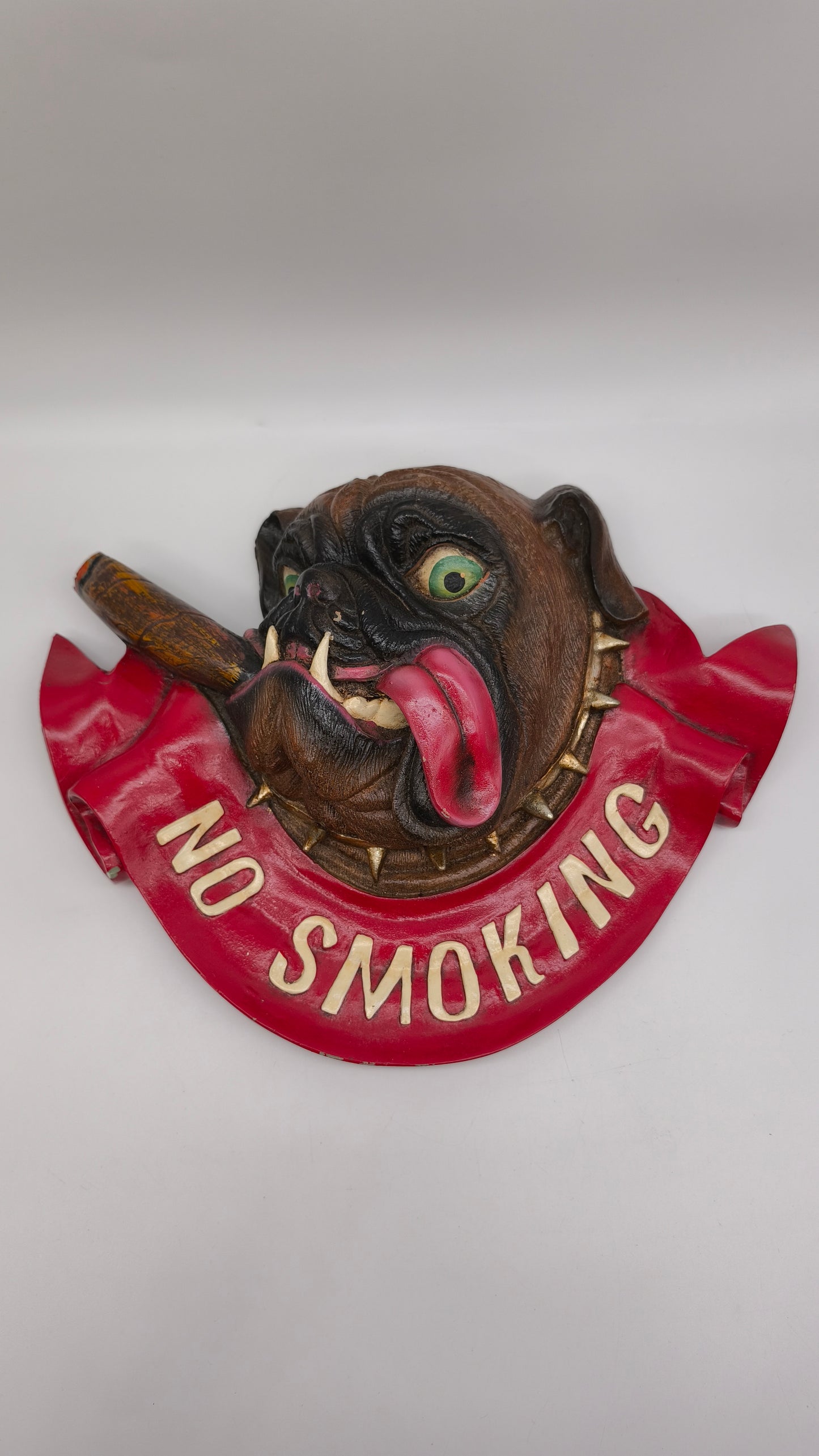 77081 Decorazione da muro bull dog no smoking