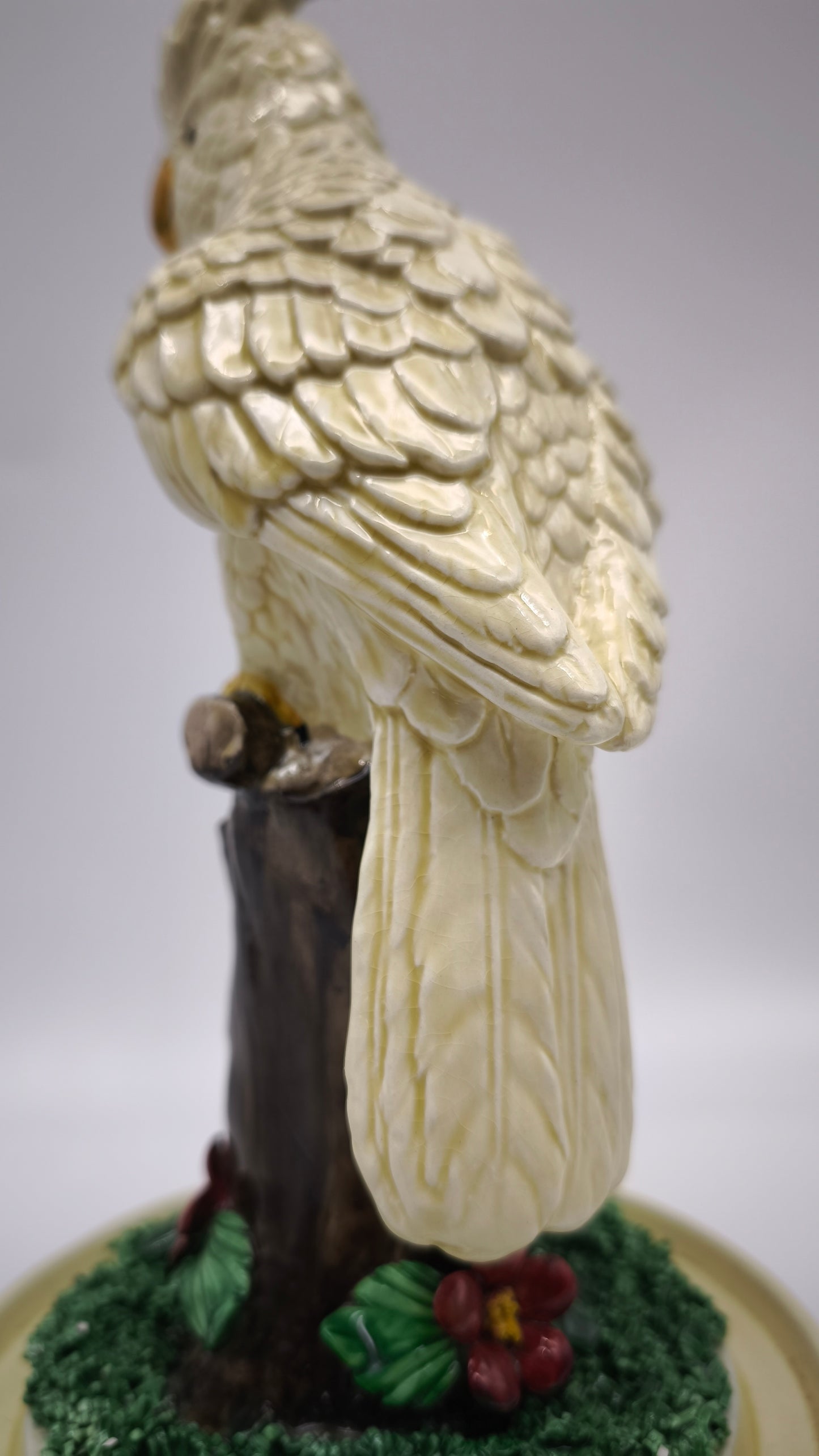 77374 Statuina cacatua vintage in ceramica di Bassano