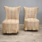 77499 Coppia di poltroncine rivestite in tessuto floreale