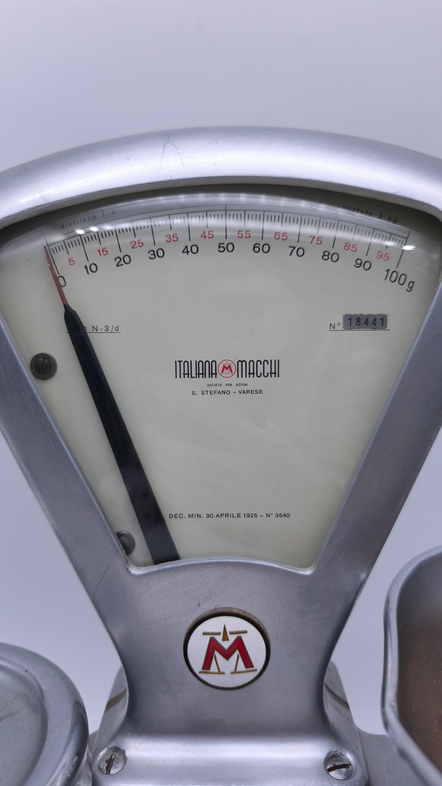 78307 Bilancia italiana Macchi 2 piatti
