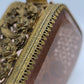 78415 Bottiglia porta profumo vintage in metallo dorato lavorato