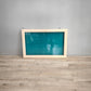 79199 Bacheca in legno con cornice bianca
