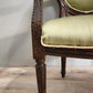 79360 Coppia di poltroncine in legno e tessuto verde