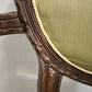 79360 Coppia di poltroncine in legno e tessuto verde