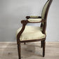 79360 Coppia di poltroncine in legno e tessuto verde