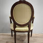 79360 Coppia di poltroncine in legno e tessuto verde