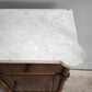 79355 Coppia di comodini in legno con piano in marmo bianco