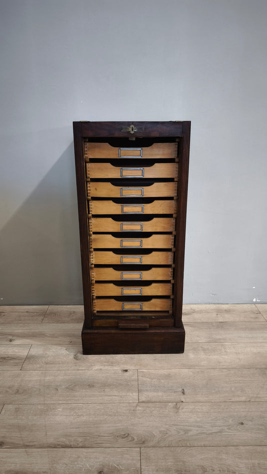 79405 Mobiletto archivio a serrandina in legno