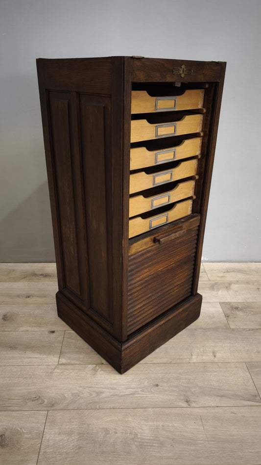 79405 Mobiletto archivio a serrandina in legno