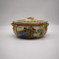 79485 Centrotavola in ceramica Golden Satsuma con coperchio