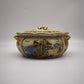 79485 Centrotavola in ceramica Golden Satsuma con coperchio