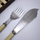 79477 Servizio posate da pesce n 6 persone, silver plated e bachelite