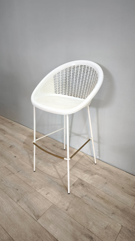 79770 Sgabello Scab bianco, Bon bon, design by Roberto Semprini