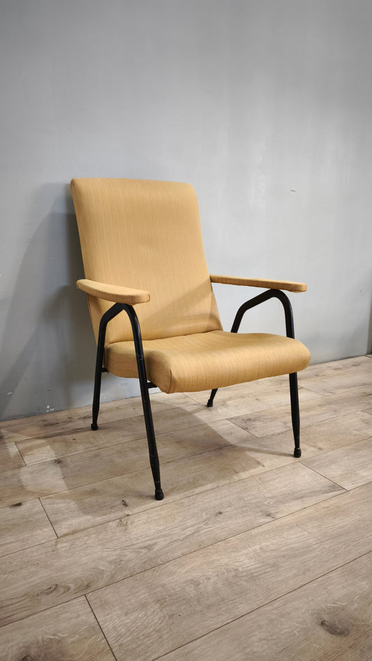 79808 Poltroncina anni '70 in ferro e tessuto