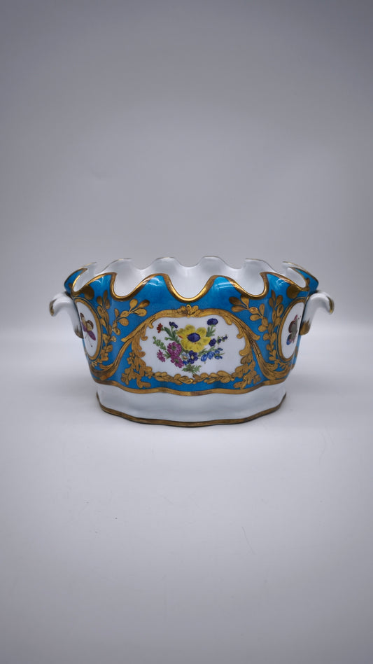 79669 Cachepot in ceramica dipinto a mano