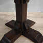 80254 Tavolo con base in legno e piano rotondo in marmo