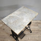 80407 Mobile con base macchina da cucire in ghisa e piano in marmo