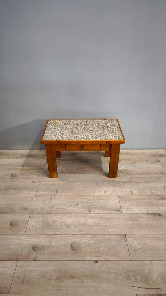 80408 Tavolino da salotto in legno con piano in granito