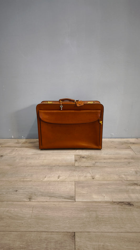 80478 Borsa in pelle porta abiti vintage