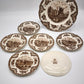 80668 Servizio da dolce per 6 persone Johnson Bros England, serie 'Old Britain Castles'