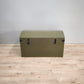81285 Baule bombato in legno dipinto verde