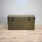 81285 Baule bombato in legno dipinto verde