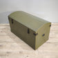 81285 Baule bombato in legno dipinto verde