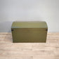 81285 Baule bombato in legno dipinto verde