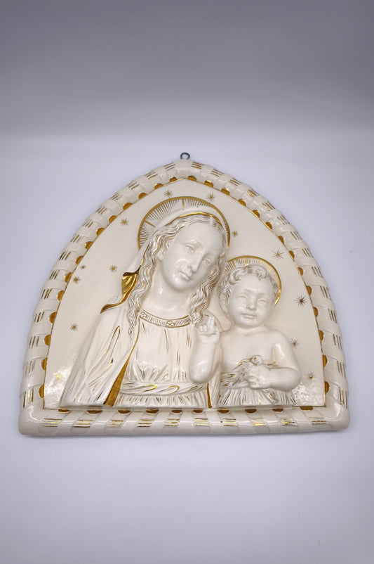 81295 Altorilievo in ceramica Madonna con bambino