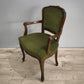 81529 Poltroncina in legno e tessuto verde