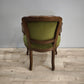81529 Poltroncina in legno e tessuto verde