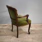 81529 Poltroncina in legno e tessuto verde