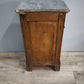 81535 Coppia di comodini in legno con piano in marmo grigio