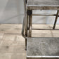 81576 Scaletta vintage pieghevole in ferro e piano in formica verde